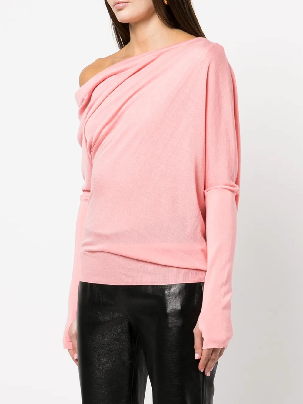 Tom Ford One-Shoulder Cashmere Silk Top